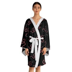 Snake Print Kimono Robe – Bold Japanese-Inspired Elegance