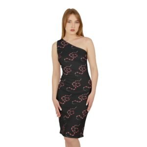 One-Shoulder Snake Print Dress – Bold Elegance for Confident Women